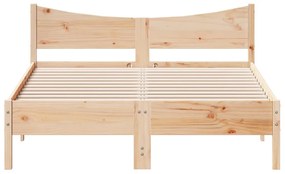Cama sem colchão 140x190 cm madeira de pinho maciça