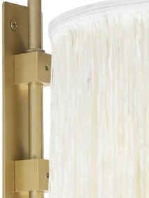 Candeeiro de parede oriental dourado com aba dourado - Franxa