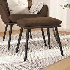 vidaXL Apoio de pés tecido 45x29,5x35 castanho