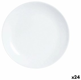 Prato de Sobremesa Luminarc Diwali Branco Vidro (19 cm) (24 Unidades)