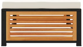 Banco de jardim com almofadão 68x68x30 cm acácia maciça