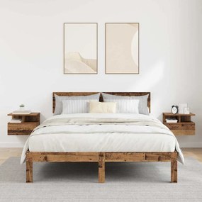 Mesas de Canto Flutuantes 2 pcs Madeira Antiga 40x31x27 cm Madeira de