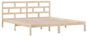 Estrutura de cama casal 135x190 cm madeira maciça