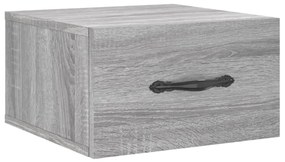 Mesas de cabeceira de parede 2 pcs 35x35x20 cm cinzento sonoma