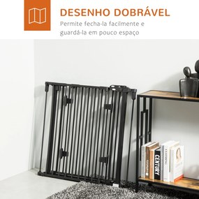 PawHut Barreira de Segurança para Cães Barreira para Cães Dobrável Bar