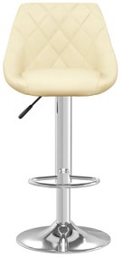 Bancos de bar 2 pcs couro artificial cor creme