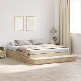 Estrado de Cama Carvalho Sonoma 200x200 cm