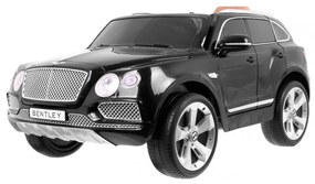 Carro elétrico para Crianças 12V Bentley Bentayga Rodas de EVA, Assento de couro Preto