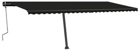 Toldo retrátil manual independente 600x350 cm antracite
