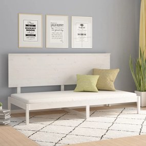 3108133 vidaXL Sofá-cama 90 x 200 cm madeira de pinho maciça branco