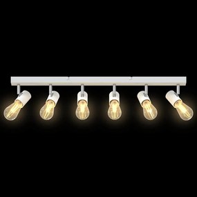 Spotlight de Teto 6 Vias Ajustáveis Branco E27