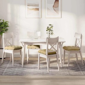 vidaXL Almofadas de Assento 4 pcs Cinza Verde 45 x 45 cm