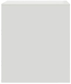 Mesas de cabeceira 2 pcs 34,5x39x44 cm aço branco