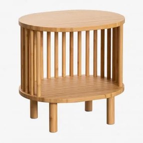 Mesinha De Cabeceira 40x35 Cm Em Bambu Connery Natural - Sklum
