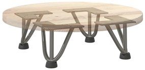 Pernas de grampo para mesa de centro 4 peças Aço natural 10 cm Aço mac