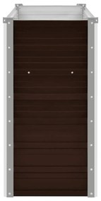 Canteiro elevado de jardim aço galvanizado 160x40x77cm castanho
