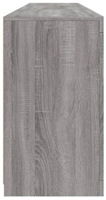Aparador com luzes LED 181,5x37x67 cm cinzento sonoma
