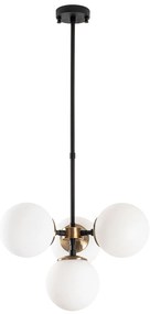 Chandelier Akkas – Preto Antique Creme – 43 x 43 x 47-89 cm