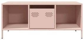 Mesa de centro 101,5x50x43,5 cm aço laminado a frio rosa