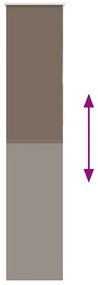 Persiana de enrolar 60x210 cm largura tecido 55,7 cm poliéster