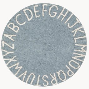 Tapete redondo para crianças com design de letras ABC