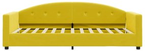 Sofá-cama 90x200 cm veludo amarelo