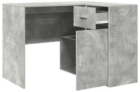 Mesa de Canto Cinza Concreto 102x88x75 cm Madeira Engenheirada