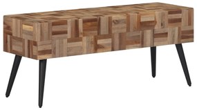 vidaXL Banco 110x35x45 cm madeira de teca recuperada maciça