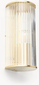 Candeeiro de parede de vidro canelado Emmi