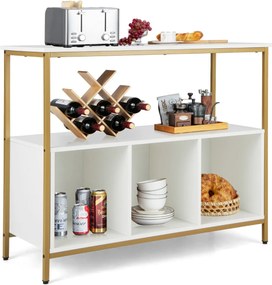 Aparador Mealhada com 3 Compartimentos Abertos – 110x42,5x88 cm – Bran