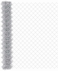 Cerca de Cadeia com 20 Postes U Prata 1.5x10 m Aço