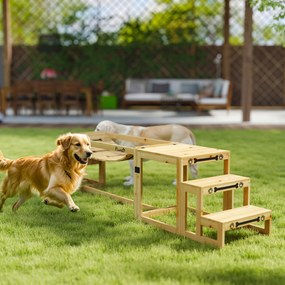Equipamentos de treino de agilidade para cães - Conjunto de 3 peças de equipamento de agilidade para cães em madeira maciça natural