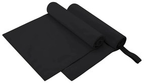 vidaXL Toalhas Esportivas 2 pcs Preto 100 x 50 cm
