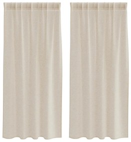 Cortinas com cortinas 2 pcs Areia 140 x 175 cm Poliéster