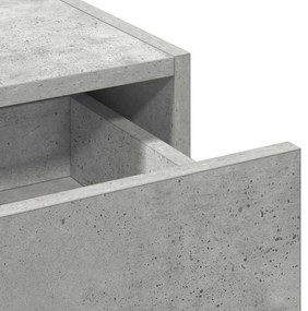 Mesa de Maquiagem Suspensa Cinza Concreto 60x40x70 cm