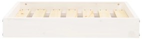 Cama para cães 61,5x49x9 cm madeira de pinho maciça branco