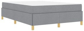 Cama Box Cinza Claro e Branco e Cinza Claro 140 x 200 cm tecido