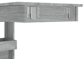 Mesa bar parede 102x45x103,5cm derivados madeira cinza sonoma