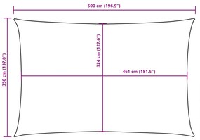 Guarda-Sol tecido Oxford retangular 3,5x5 m antracite