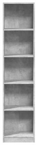 Estante 40x24x176 cm derivados de madeira cinzento cimento
