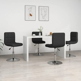 vidaXL Cadeiras de jantar 4 pcs couro artificial preto