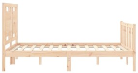 Estrutura de cama com cabeceira 140x200 cm madeira maciça
