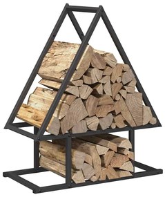 Suporte para lenha 50x25x60 cm aço laminado a frio preto
