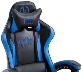 Cadeira Gaming Ignite em imitação de pele preto/azul