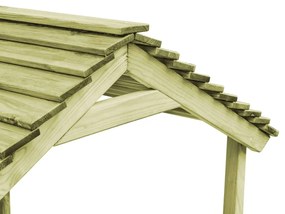 Casa de brincar exterior c/ caixa areia 128x120x145cm pinho
