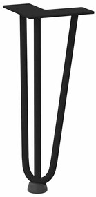 Pernas de grampo para mesa de centro 4 peças pretas 30 cm aço maciço