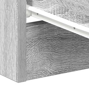 Mesa cabeceira 38x35x56 cm derivados de madeira cinzento sonoma