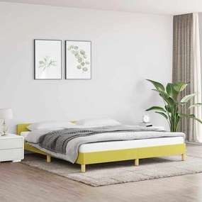 vidaXL Estrutura de cama sem colchão 160x200 cm tecido verde