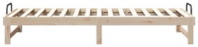 Estrutura de Cama com Alças Castanho 80 x 200 cm