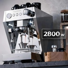 Máquina de café Baristeo Brava espresso barista profissional, máquina profissional com pré-infusão ajustável, bomba de 15 bar, caldeira dupla